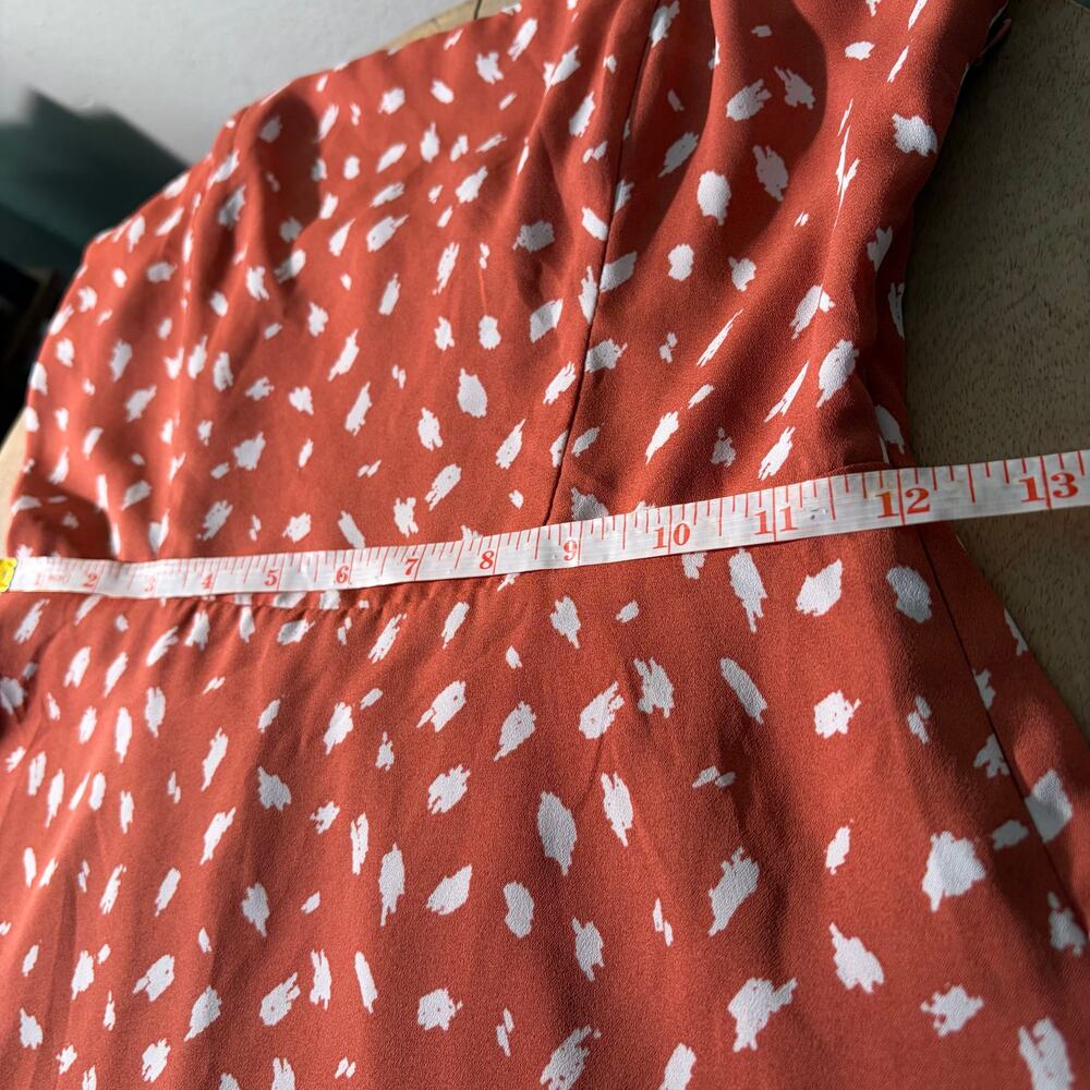 Lola Grace, deep orange polka cami‎ dress, junior's XS - Picture 4 of 6